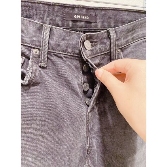 Grlfrnd Yasmin mid-rise crop Raw hem jeans - Picture 6 of 12